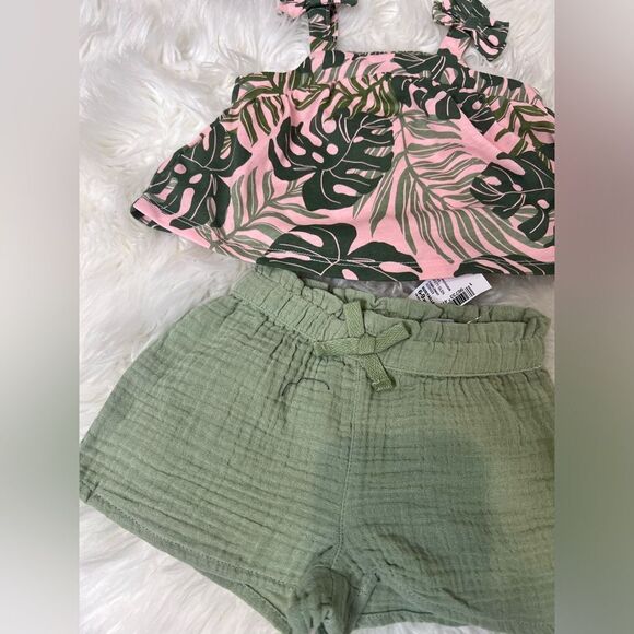 NWT girl Matching Family Tropical Poplin Button Up Shirt - Rose Pottery - Picture 3 of 4